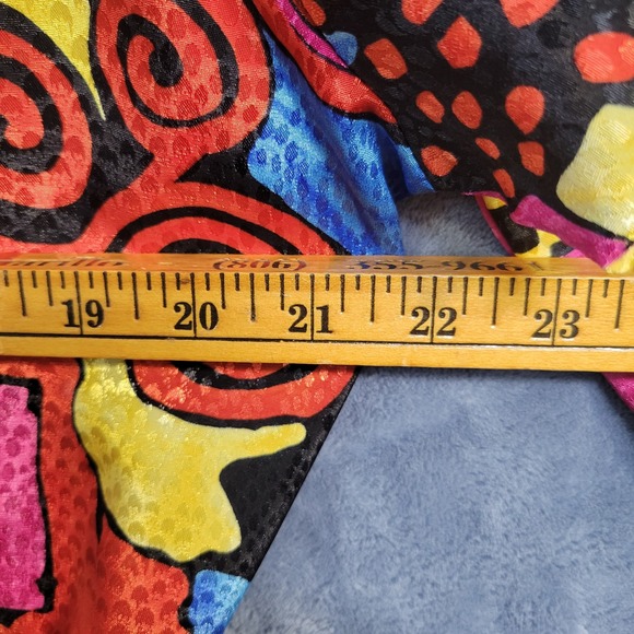 Matches California Vintage 80s 90s Abstract Art to Wear Blouse Size‎ 14 - Picture 5 of 6